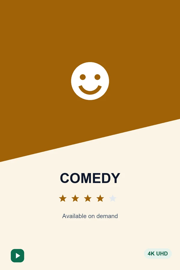 Comedy films and series available on demand