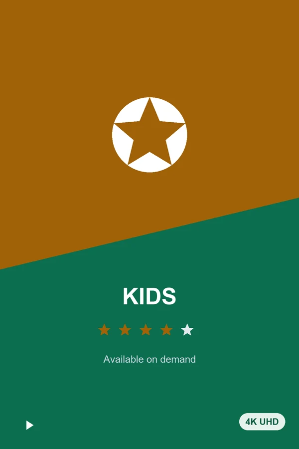 Kids films and series available on demand